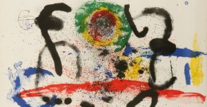 Obra "La Cascade" (1964), de Miró. Litografia/papel (divulgação)